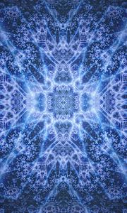 Preview wallpaper pattern, fractal, blue, glow, abstraction