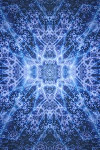 Preview wallpaper pattern, fractal, blue, glow, abstraction