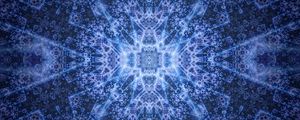 Preview wallpaper pattern, fractal, blue, glow, abstraction