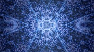 Preview wallpaper pattern, fractal, blue, glow, abstraction