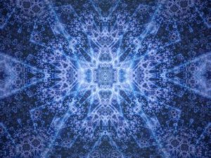 Preview wallpaper pattern, fractal, blue, glow, abstraction
