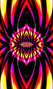 Preview wallpaper pattern, fractal, bright, background, kaleidoscope