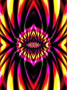 Preview wallpaper pattern, fractal, bright, background, kaleidoscope