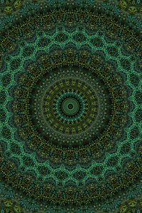 Preview wallpaper pattern, fractal, circles, abstraction, green