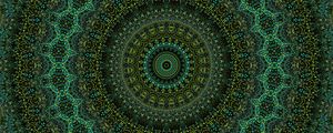 Preview wallpaper pattern, fractal, circles, abstraction, green