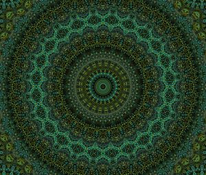 Preview wallpaper pattern, fractal, circles, abstraction, green