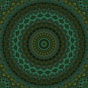 Preview wallpaper pattern, fractal, circles, abstraction, green