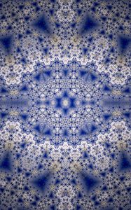 Preview wallpaper pattern, fractal, kaleidoscope, shapes, blue