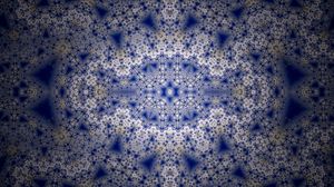 Preview wallpaper pattern, fractal, kaleidoscope, shapes, blue