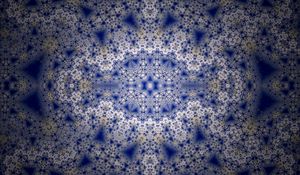 Preview wallpaper pattern, fractal, kaleidoscope, shapes, blue