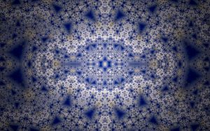 Preview wallpaper pattern, fractal, kaleidoscope, shapes, blue