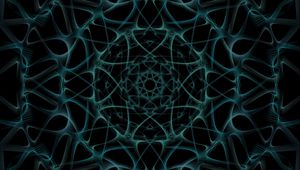 Preview wallpaper pattern, fractal, lines, shapes, abstraction, blue, black