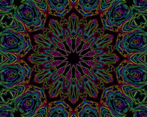 Preview wallpaper pattern, fractal, lines, shapes, bright
