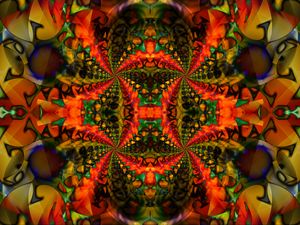 Preview wallpaper pattern, fractal, reflection, abstraction, colorful