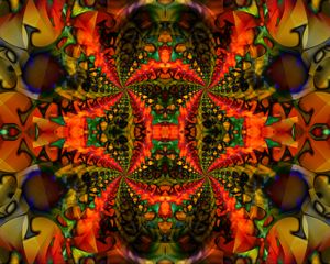 Preview wallpaper pattern, fractal, reflection, abstraction, colorful