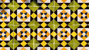 Preview wallpaper pattern, geometric, colorful, squares, rhombus, triangles