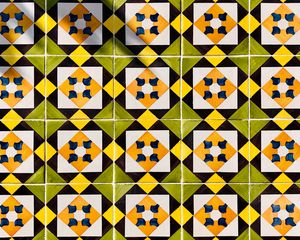 Preview wallpaper pattern, geometric, colorful, squares, rhombus, triangles