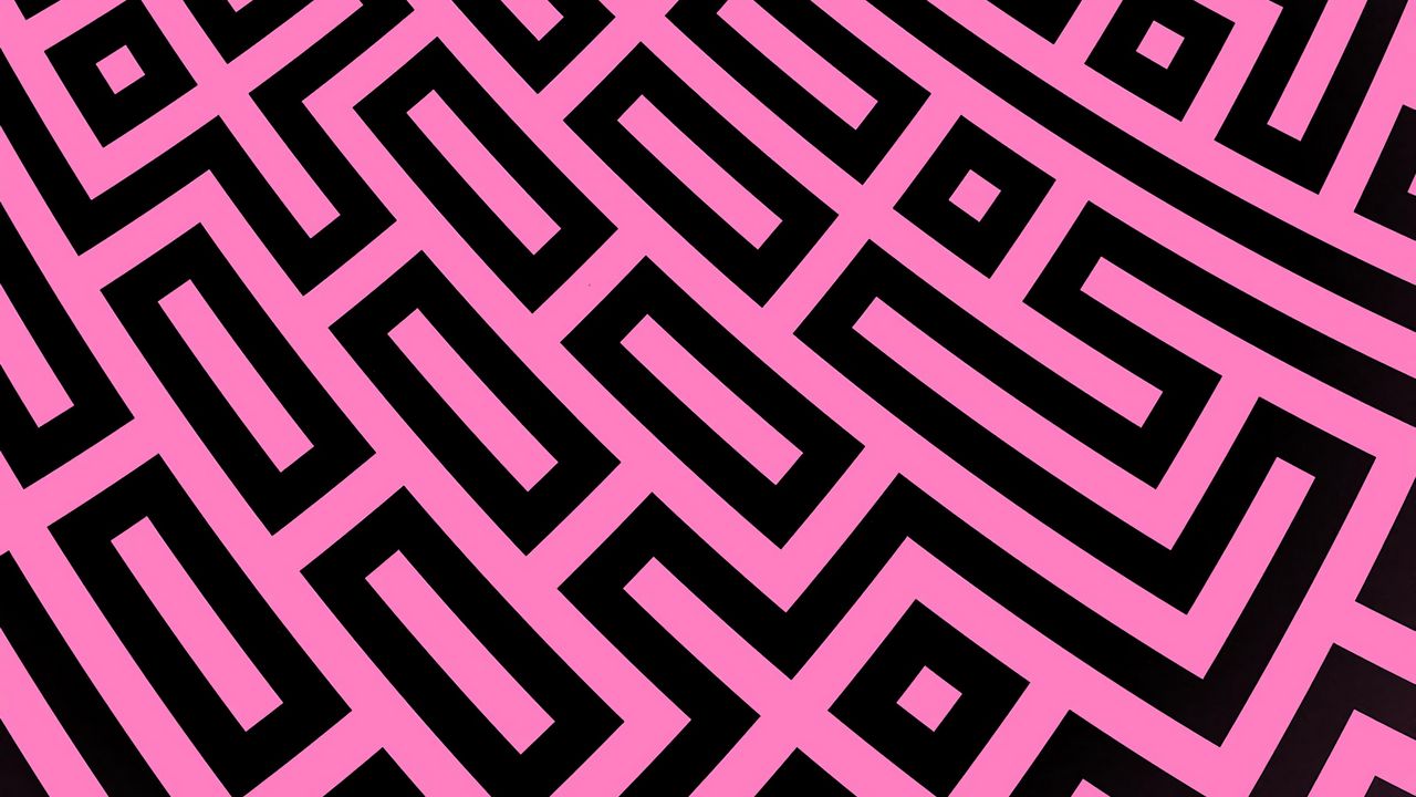 Wallpaper pattern, geometric, lines, pink, black