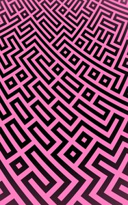 Preview wallpaper pattern, geometric, lines, pink, black