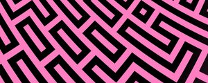 Preview wallpaper pattern, geometric, lines, pink, black