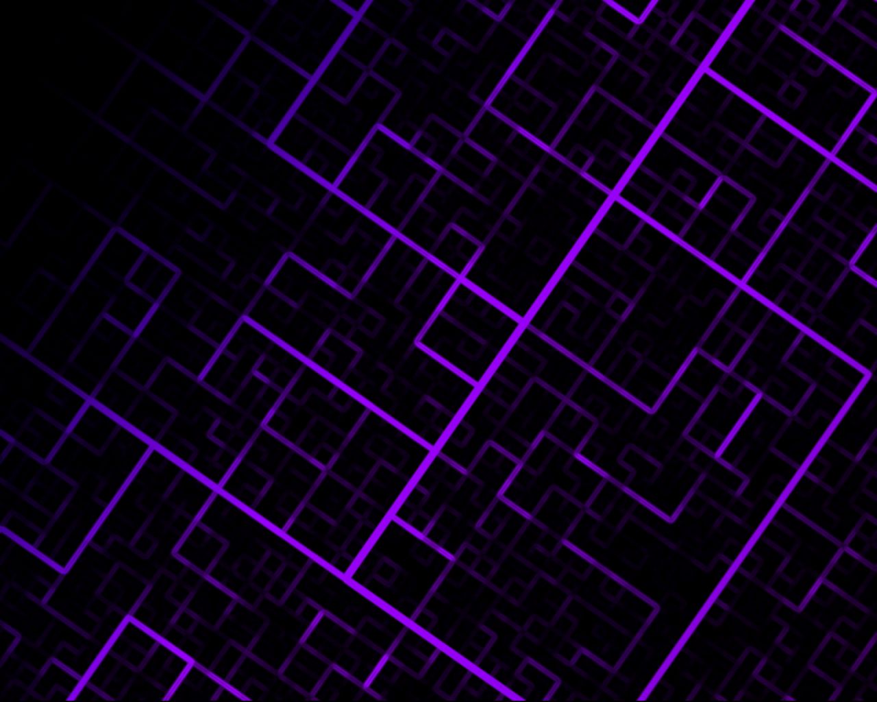Download wallpaper 1280x1024 pattern, geometric, lines, purple, dark  standard 5:4 hd background