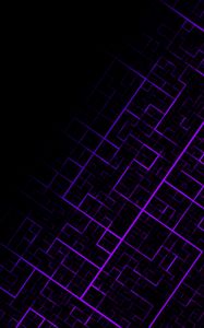 Preview wallpaper pattern, geometric, lines, purple, dark