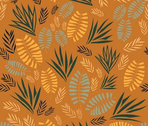 Preview wallpaper pattern, grass, branches, leaves, fern