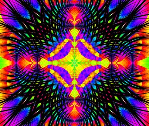 Preview wallpaper pattern, kaleidoscope, fractal, abstraction, colorful