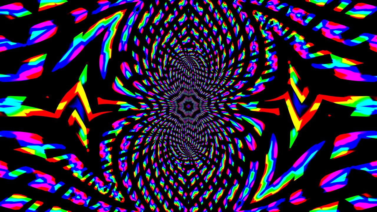 Wallpaper pattern, kaleidoscope, fractal, abstraction, bright