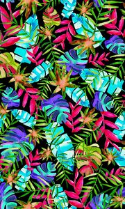 Preview wallpaper pattern, leaves, colorful, plants