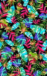 Preview wallpaper pattern, leaves, colorful, plants