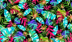 Preview wallpaper pattern, leaves, colorful, plants