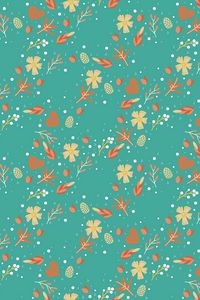 Preview wallpaper pattern, leaves, flowers, branches