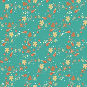 Preview wallpaper pattern, leaves, flowers, branches