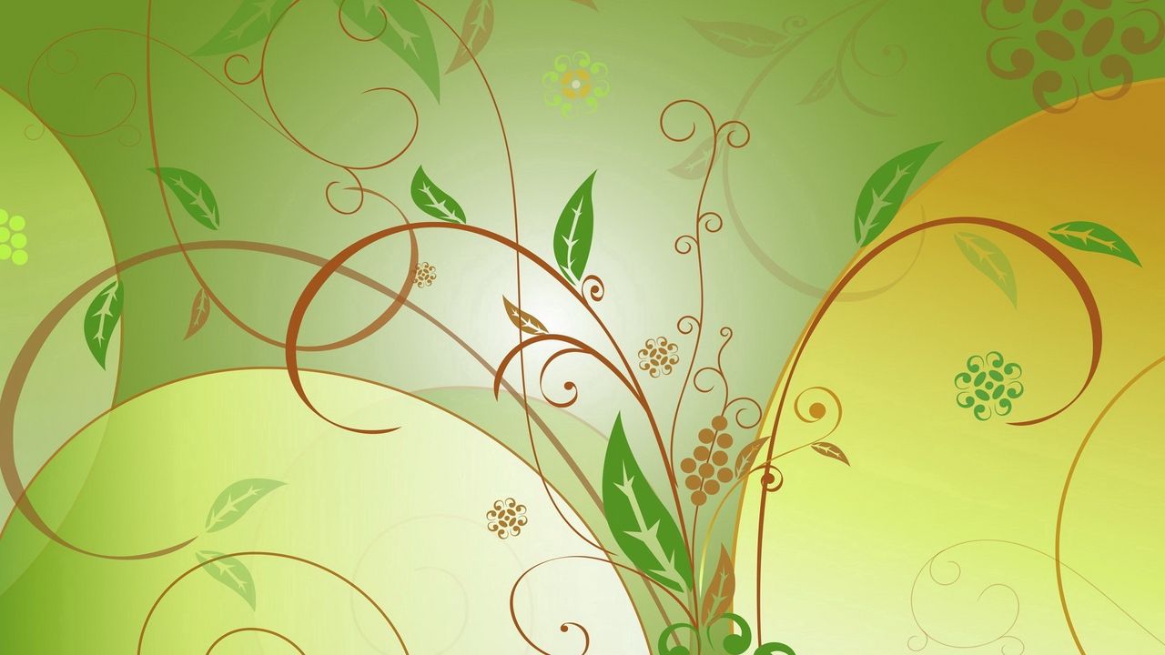 Wallpaper pattern, leaves, vector, line, background