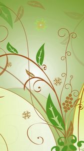 Preview wallpaper pattern, leaves, vector, line, background