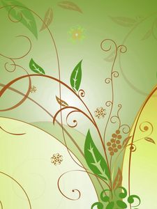 Preview wallpaper pattern, leaves, vector, line, background