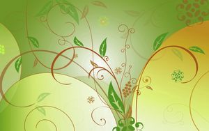 Preview wallpaper pattern, leaves, vector, line, background