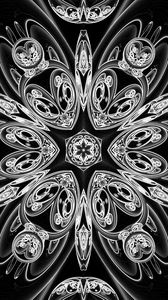 Preview wallpaper pattern, lines, black and white, abstraction