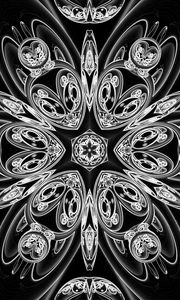 Preview wallpaper pattern, lines, black and white, abstraction