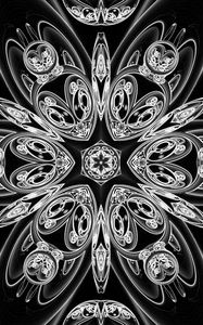 Preview wallpaper pattern, lines, black and white, abstraction