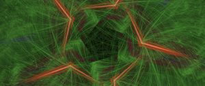 Preview wallpaper pattern, lines, intersection, green, background, abstraction