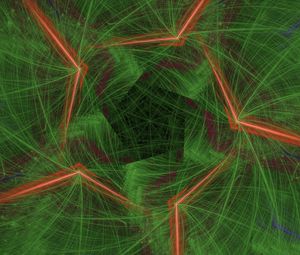 Preview wallpaper pattern, lines, intersection, green, background, abstraction