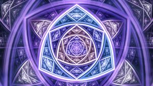 Preview wallpaper pattern, lines, neon, reflection, abstraction, purple
