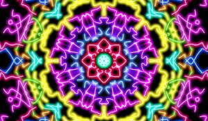 Preview wallpaper pattern, lines, neon, shapes, glow, bright