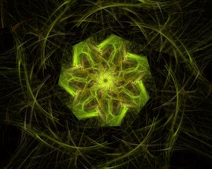 Preview wallpaper pattern, lines, threads, glow, green