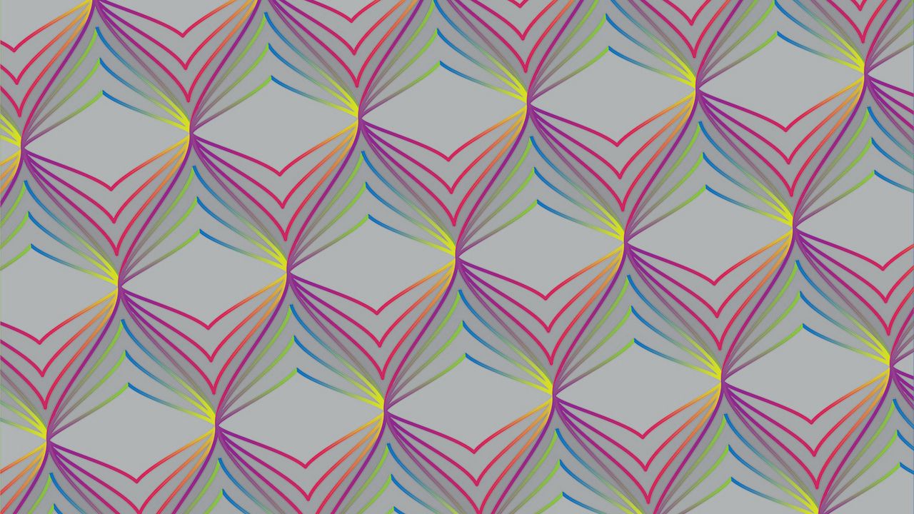 Wallpaper pattern, optical illusion, volume, colorful, texture