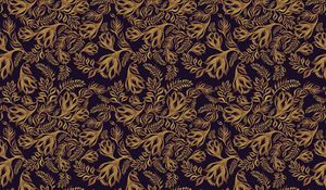 Preview wallpaper pattern, ornament, plants, brown