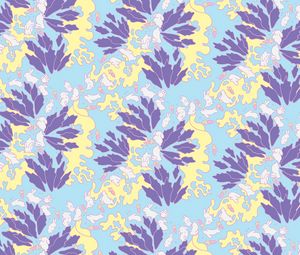 Preview wallpaper pattern, rabbits, leaves, carrots, colorful