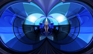 Preview wallpaper pattern, reflection, abstraction, blue